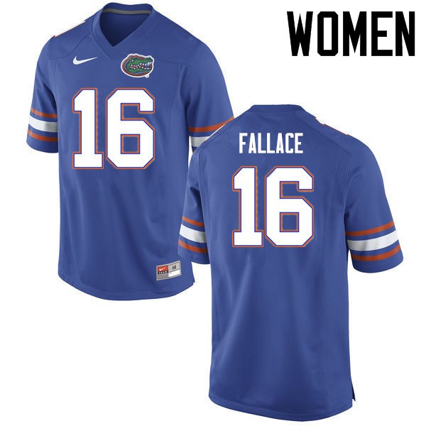 Florida Gators Women #16 Brian Fallace College Football Jersey Blue